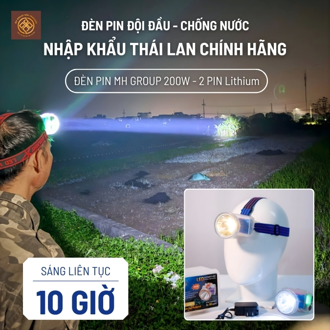 Đèn Pin Đội Đầu Thái Lan 200W