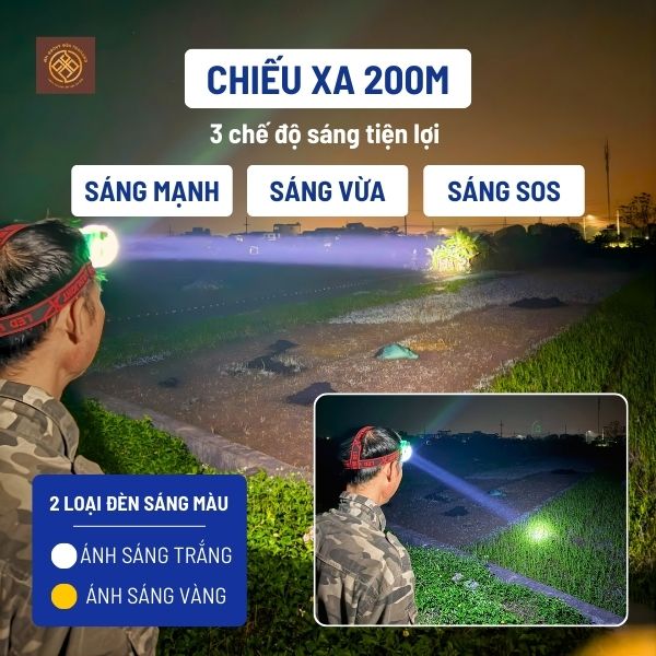 Đèn Pin Đội Đầu Thái Lan 200W - Ảnh 4