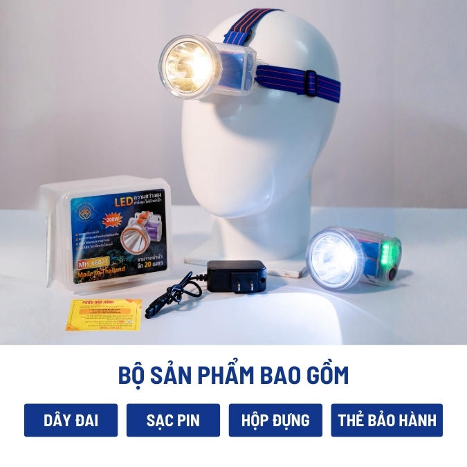 Đèn Pin Đội Đầu Thái Lan 200W - Ảnh 7